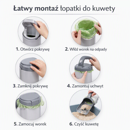 Łopatka do czyszczenia kuwety dla kota